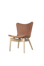 (BARGAIN CORNER) SHELL LOUNGE CHAIR IN SORENSEN DUNES RUST LEATHER