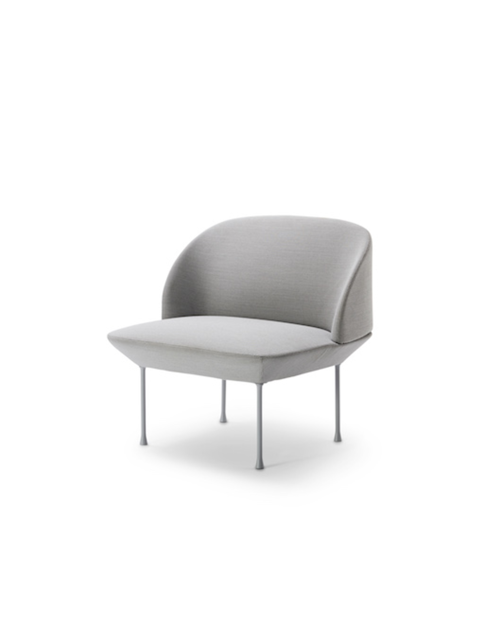 OSLO LOUNGE CHAIR UPHOLSTERED IN LIGHT GREY FABRIC