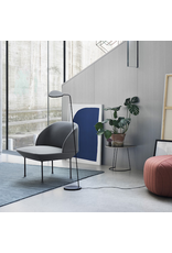 OSLO LOUNGE CHAIR UPHOLSTERED IN LIGHT GREY FABRIC