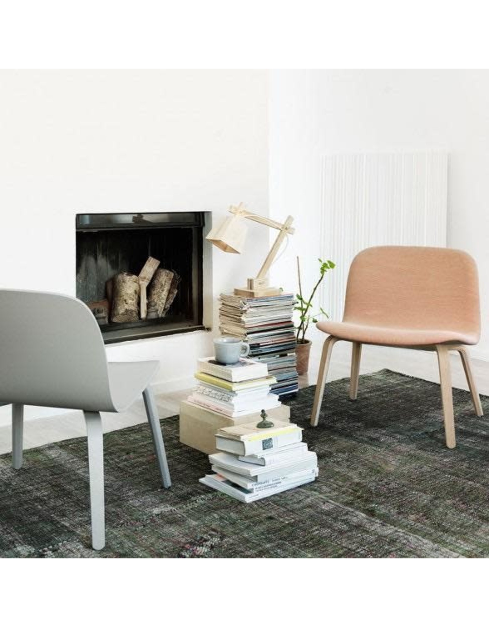 VISU LOUNGE CHAIR SHELL UPHOLSTERED IN PINK