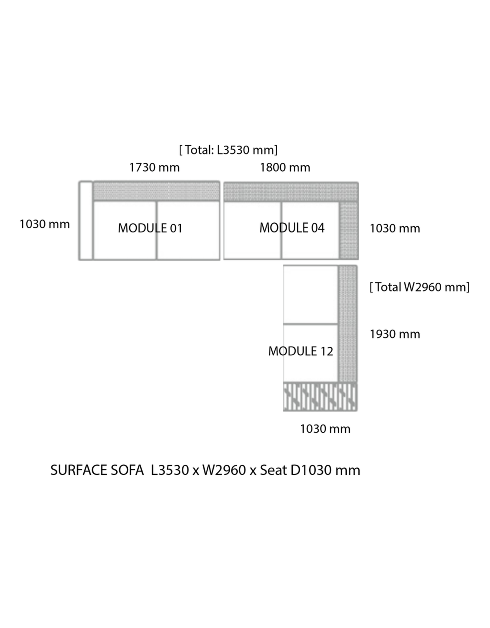 SURFACE L SHAPED SOFA