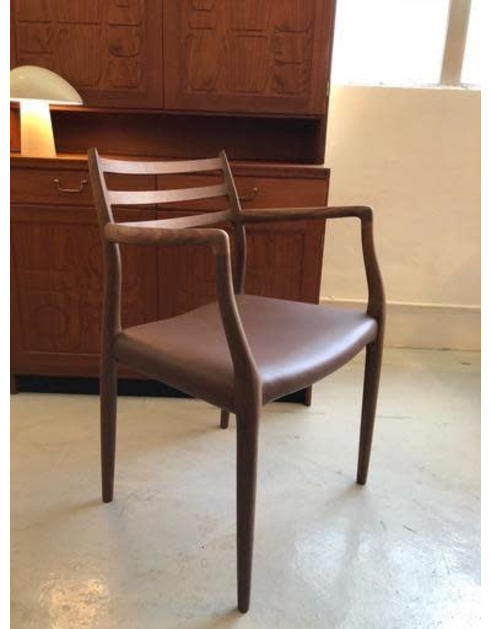 (SHOWROOM ITEM) MODEL 62 MØLLER ARMCHAIR IN OIL TREATED WALNUT