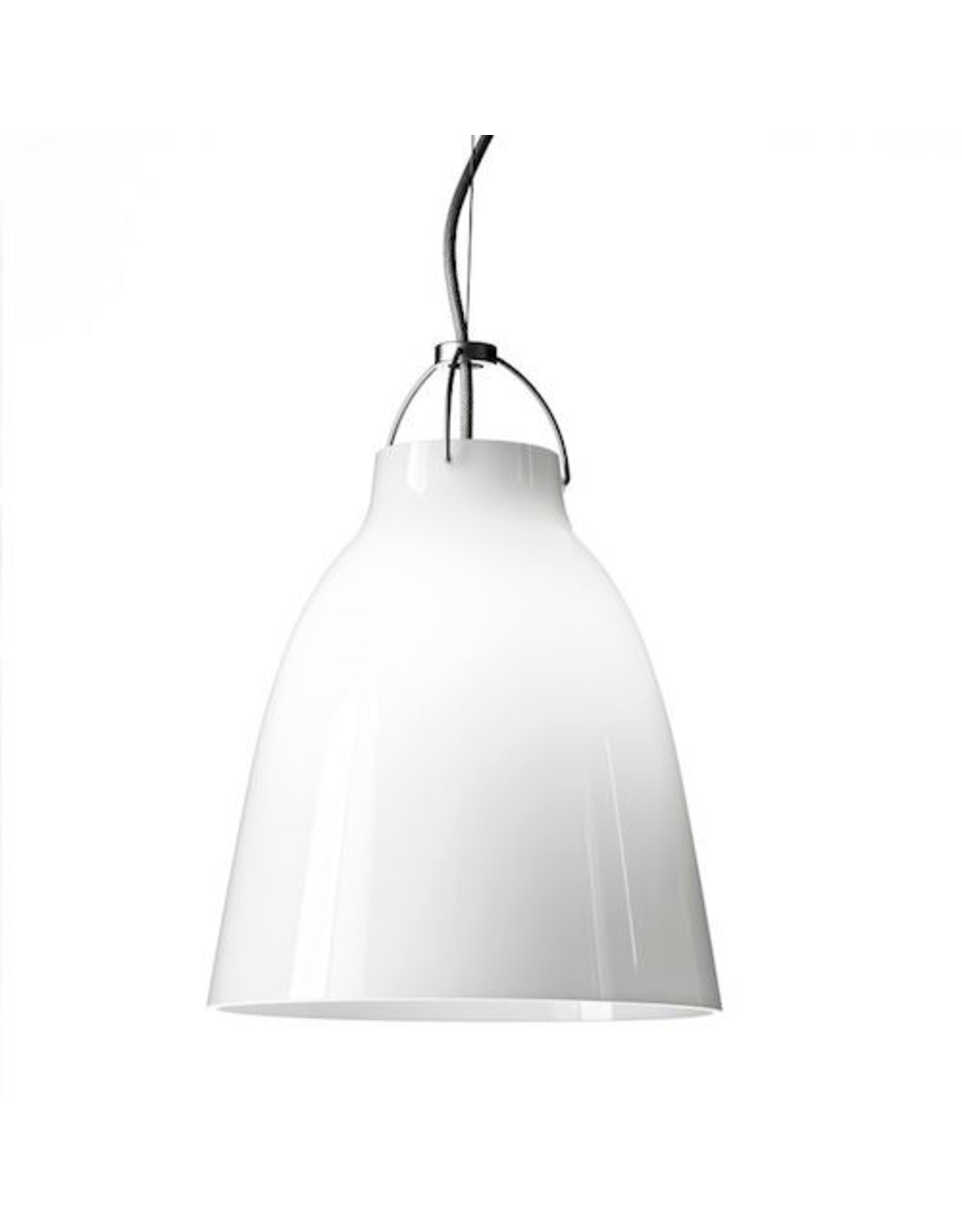 CARAVAGGIO PENDANT LIGHT WITH OPAL GLASS SHADE,