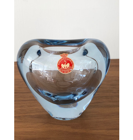 1950’s PALE BLUE GLASS LARGE HEART VASE