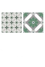 HAND MADE CEMENT TILE, 200 X 200 X 16MM (GREEN)