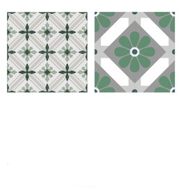 HAND MADE CEMENT TILE, 200 X 200 X 16MM (GREEN)