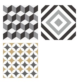 HAND MADE CEMENT TILE, 200 X 200 X 16MM (BLACK)
