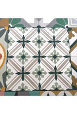 HAND MADE CEMENT TILE, 200 X 200 X 16MM (GREEN)