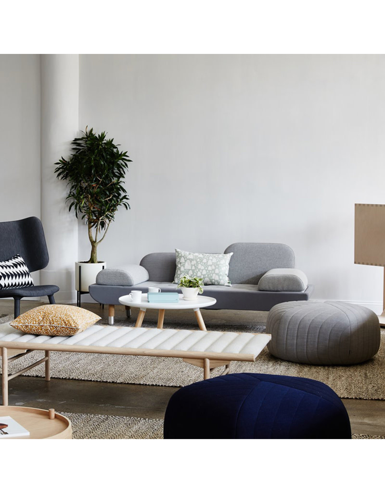 FIVE POUF IN REMIX FABRIC