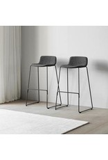 4312 PATO COUNTER STOOL IN BLACK LEATHER