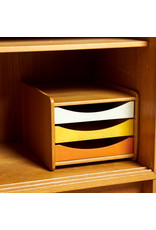 1960's ORESUND 橡木書櫃連檯 橙色