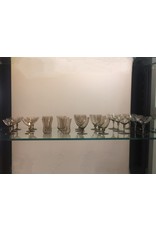 1930's SMOKED GLASS SERVICE FOR 6 PERSONS (24 PIECES)