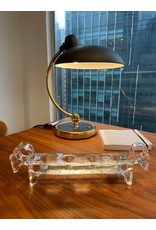 1960's STUDIO 帶RAM頭端的透明玻璃燭台