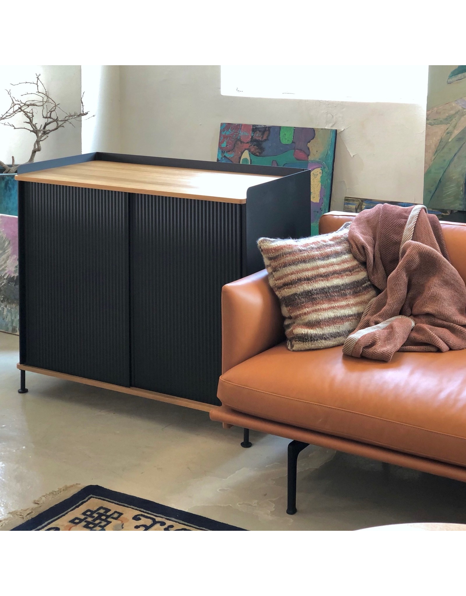 ENFOLD SIDEBOARD IN BLACK LACQUER