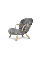 ARCTANDER CHAIR WITH ARMREST WITH GOTLAND SHEEPSKIN GREY
