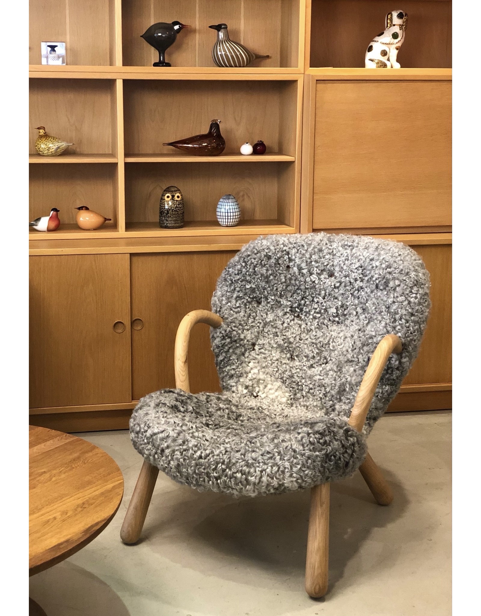 (陳列室物品) ARCTANDER 灰色哥特蘭羊皮扶手椅