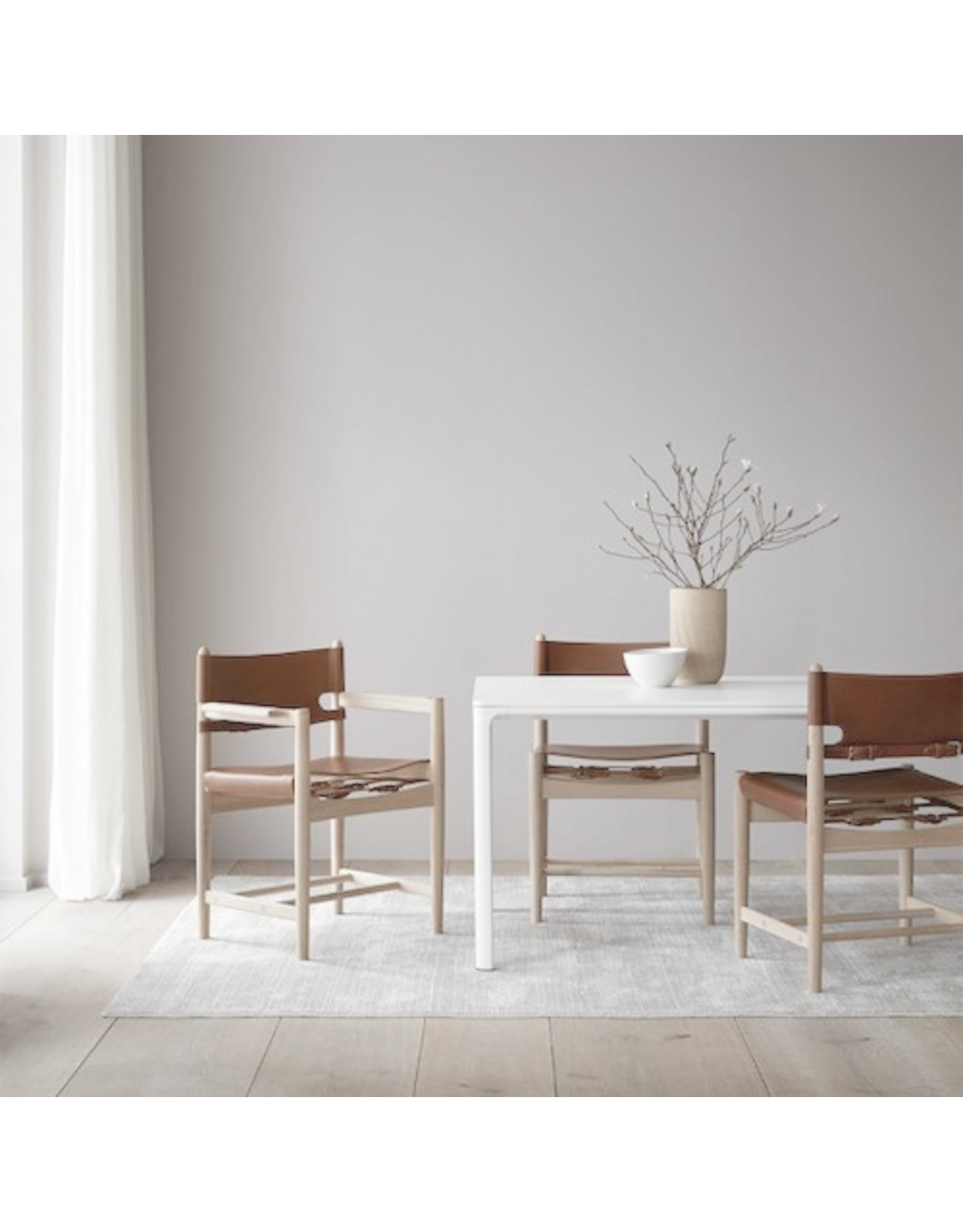 THE SPANISH DINING CHAIR IN NATURAL SADDLE LEATHER