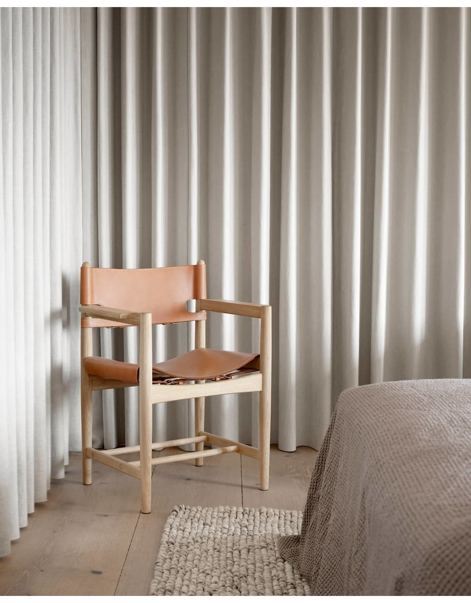 THE SPANISH DINING CHAIR IN NATURAL SADDLE LEATHER