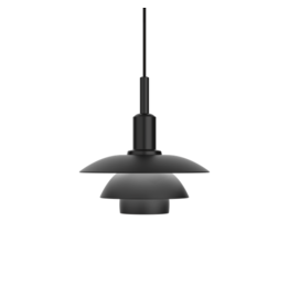 PH 3/3 PENDANT LAMP IN BLACK METAL SHADES