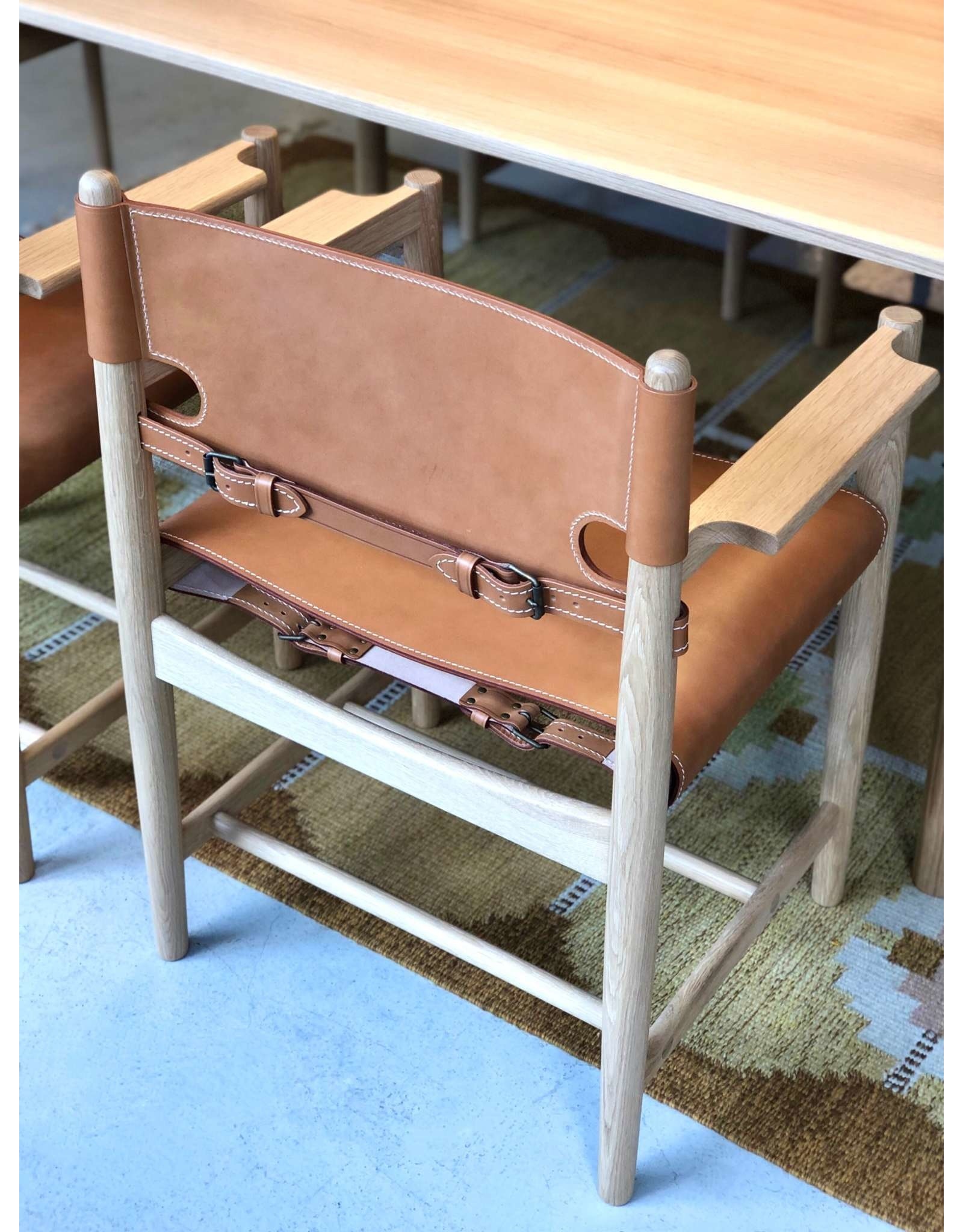 THE SPANISH DINING CHAIR IN NATURAL SADDLE LEATHER