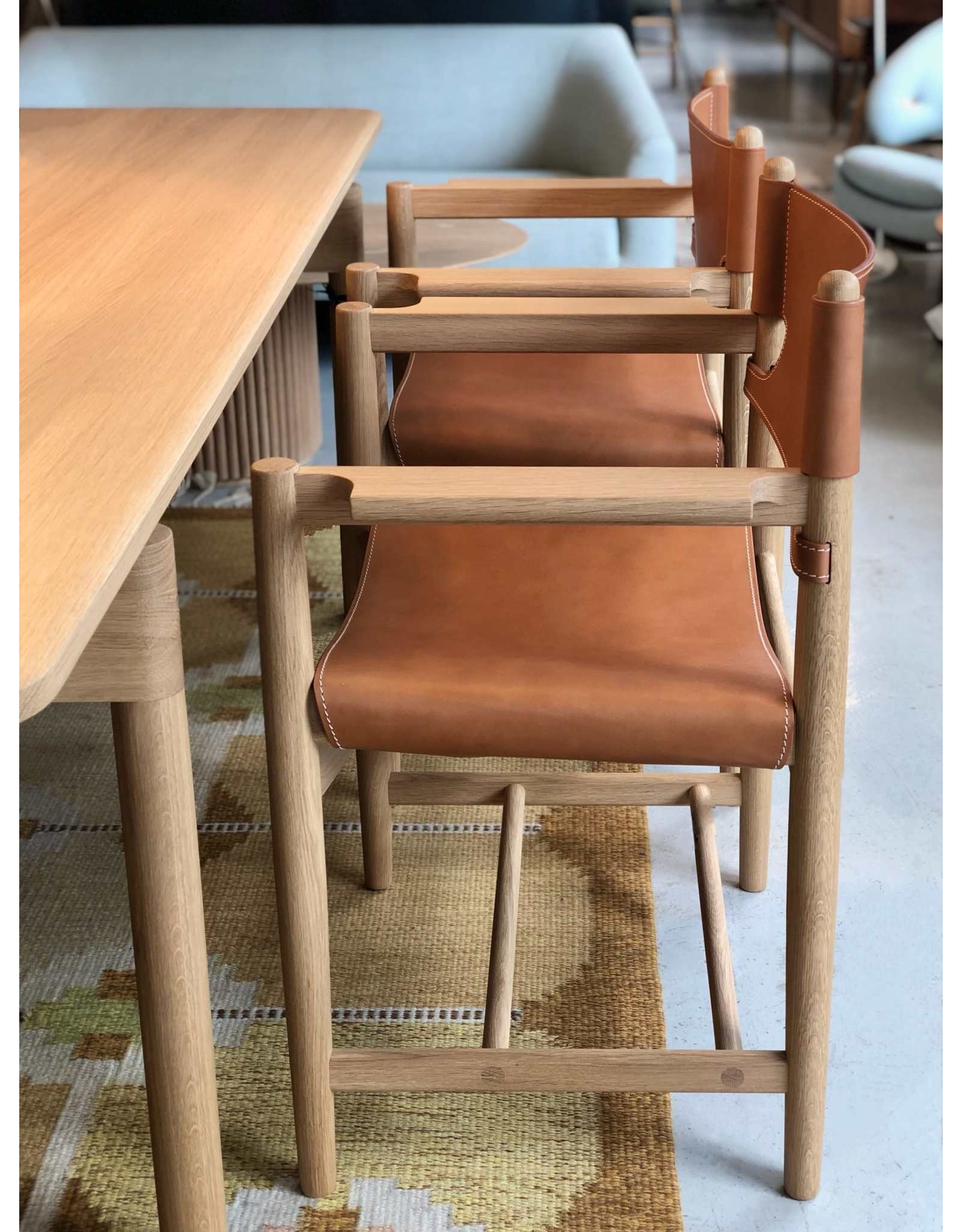 THE SPANISH DINING CHAIR IN NATURAL SADDLE LEATHER