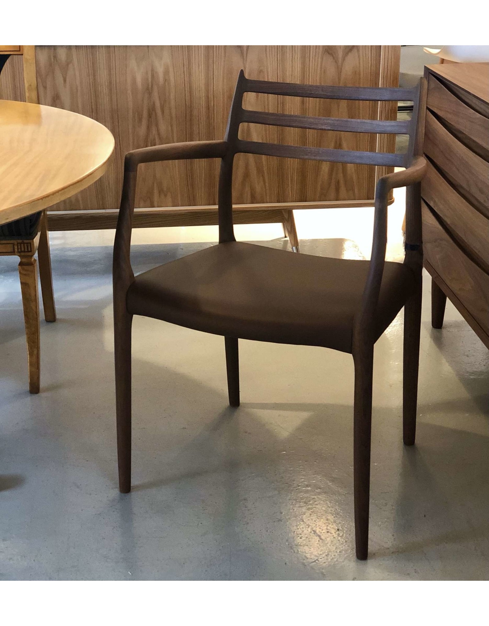 (SHOWROOM ITEM) MODEL 62 MØLLER ARMCHAIR IN OIL TREATED WALNUT