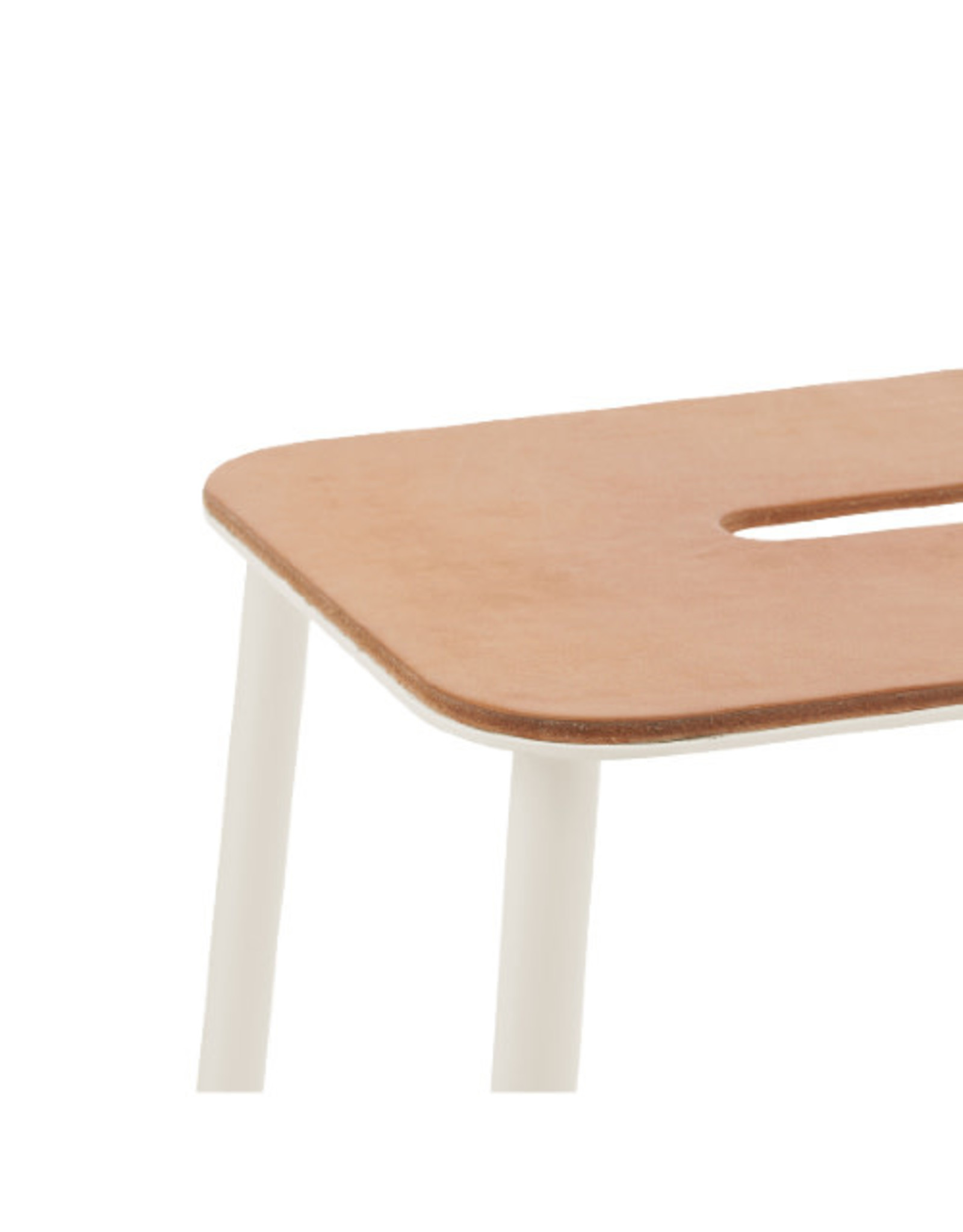 ADAM STOOL IN NATURAL LEATHER SEAT