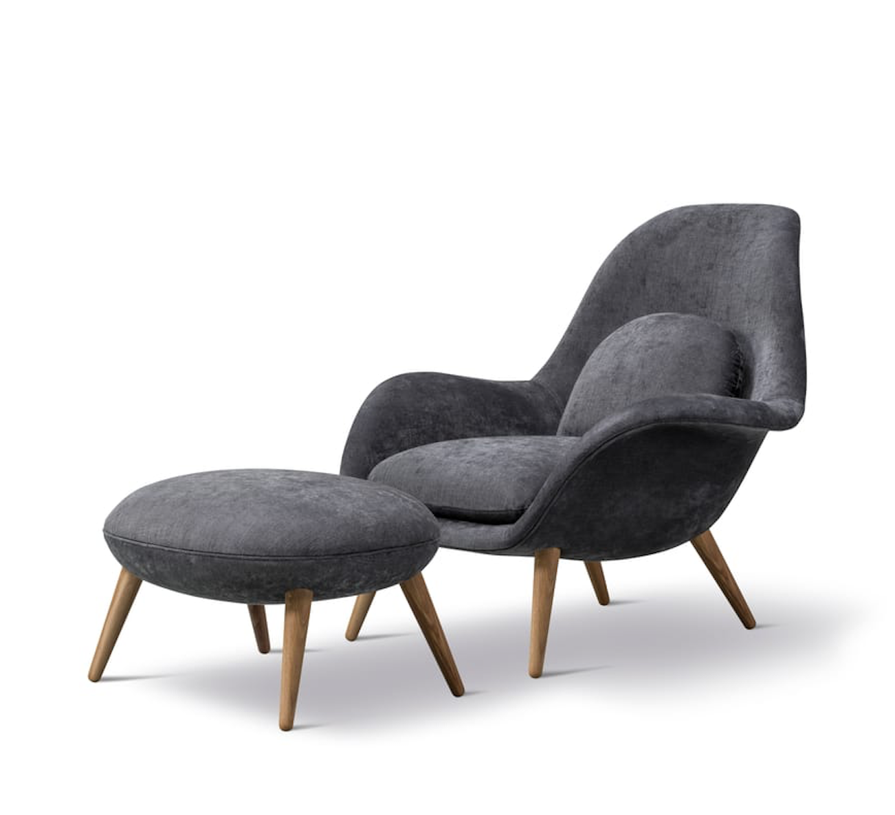 FREDERICIA SWOON LOUNGE CHAIR W OTTOMAN MANKS DANISH MODERN HONG KONG