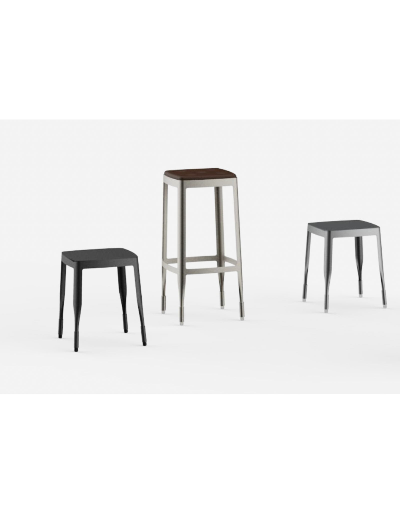 STOOL 4A WITH LEATHER SEAT