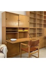 1960's ORESUND OAK SECRETAIRE WITH ORANGE/YELLOW/WHITE DRAWERS