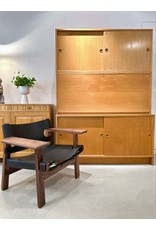 1960's ORESUND OAK SECRETAIRE WITH ORANGE/YELLOW/WHITE DRAWERS