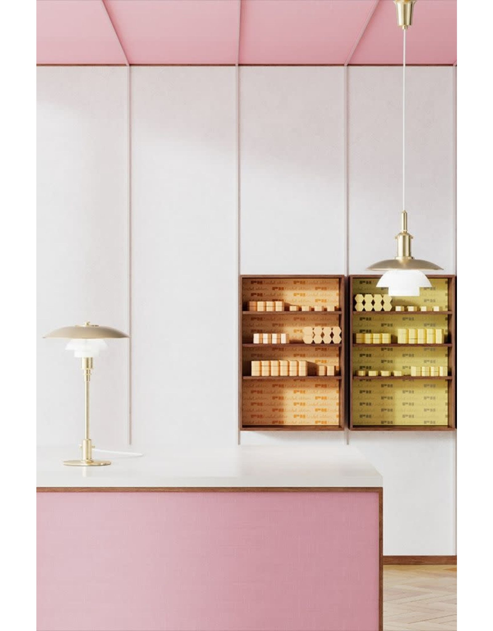 (SHOWROOM ITEM) PH 3/3 PENDANT LAMP IN BRASS GLASS