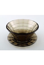1930 年代QUARTZ SANDVIK煙燻玻璃碗和盤子