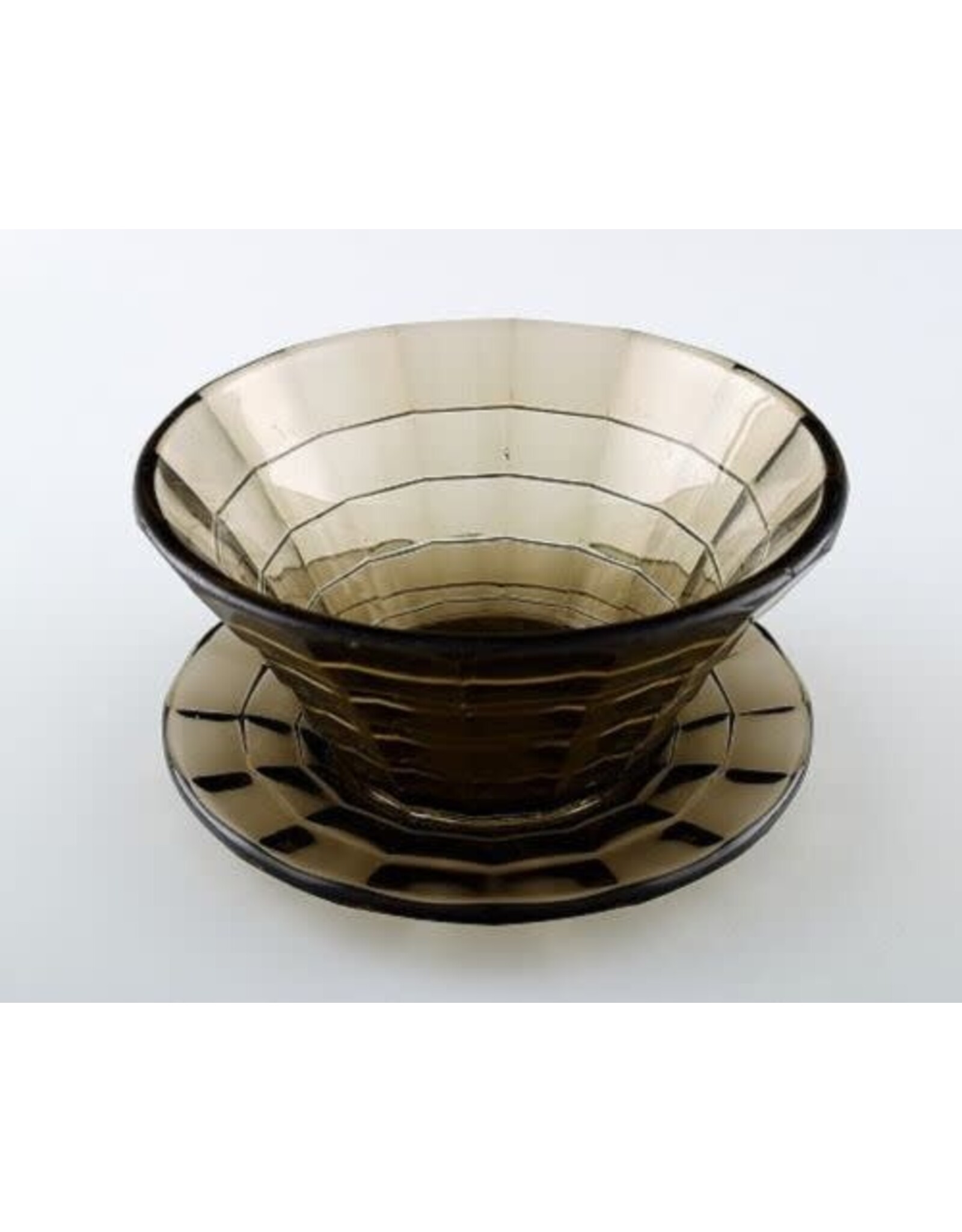 1930 年代QUARTZ SANDVIK煙燻玻璃碗和盤子