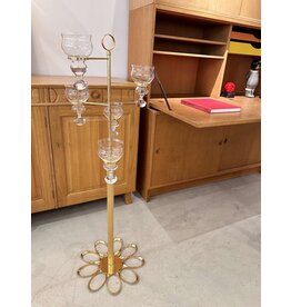 1960's BRASS FLOOR CANDELABRA