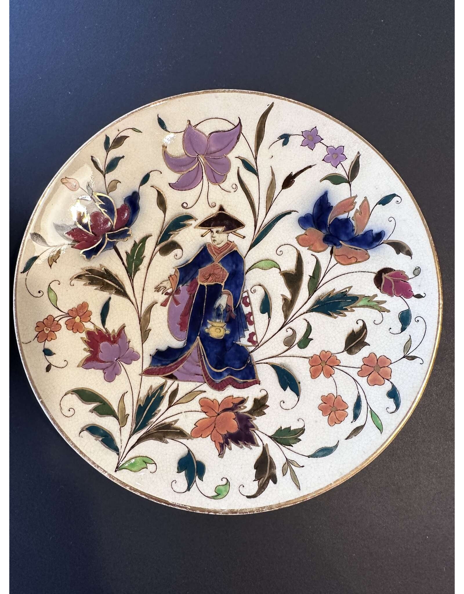 1900's RARE PAIR OF HAND PAINTED PLATES