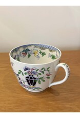 1930's RARE PAIR OF LARGE HANDPAINTED SOUP  CUP AND SAUCERS