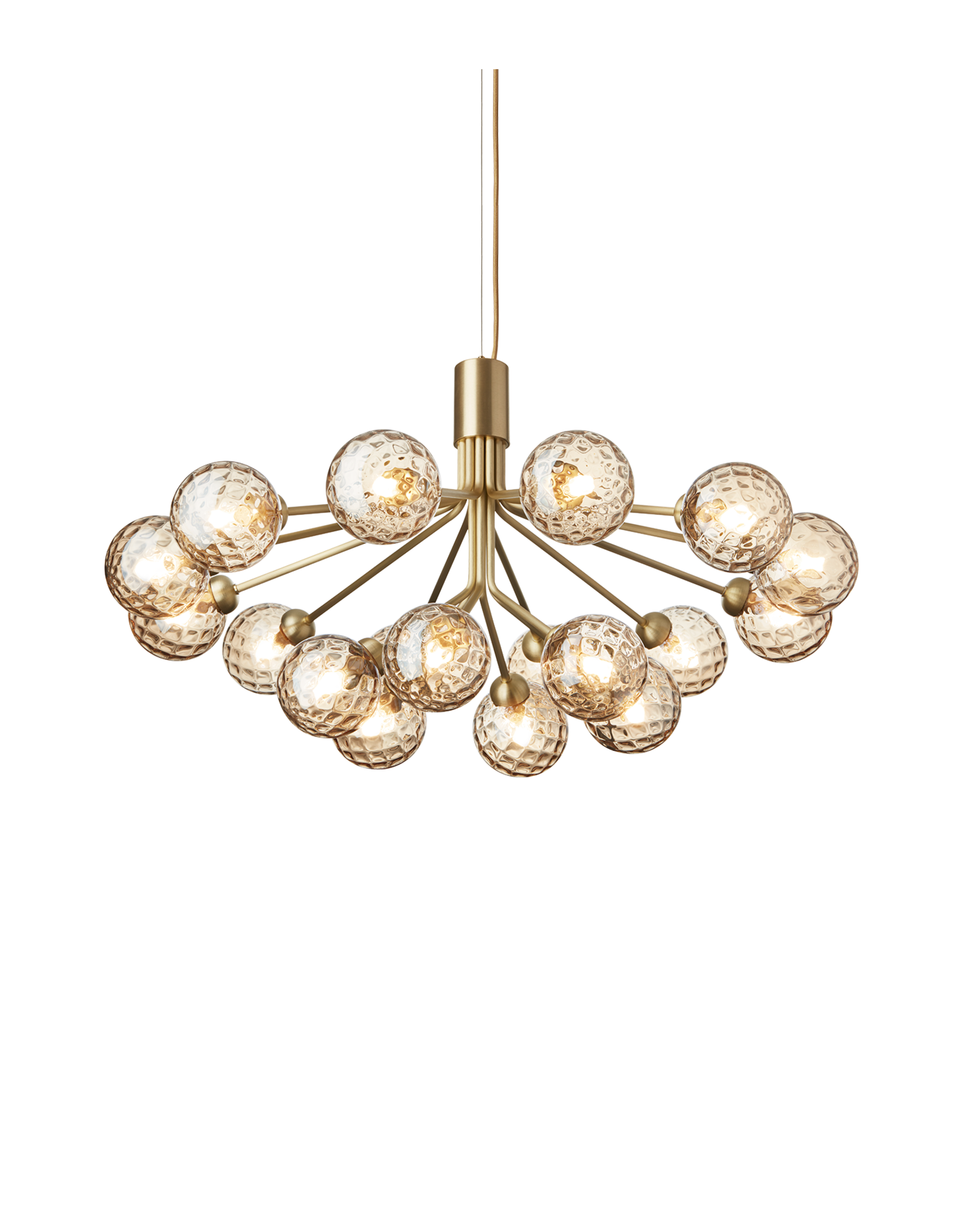 APIALES 18 CHANDELIER IN GOLD GLASS