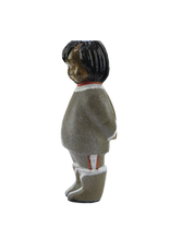 ESKIMO STANDING GLAZED CERAMIC FIGURINE