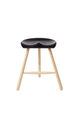 THE SHOEMAKER CHAIR IN 49CM HEIGHT, BEECH BLACK SEAT WITH OAK LEGS