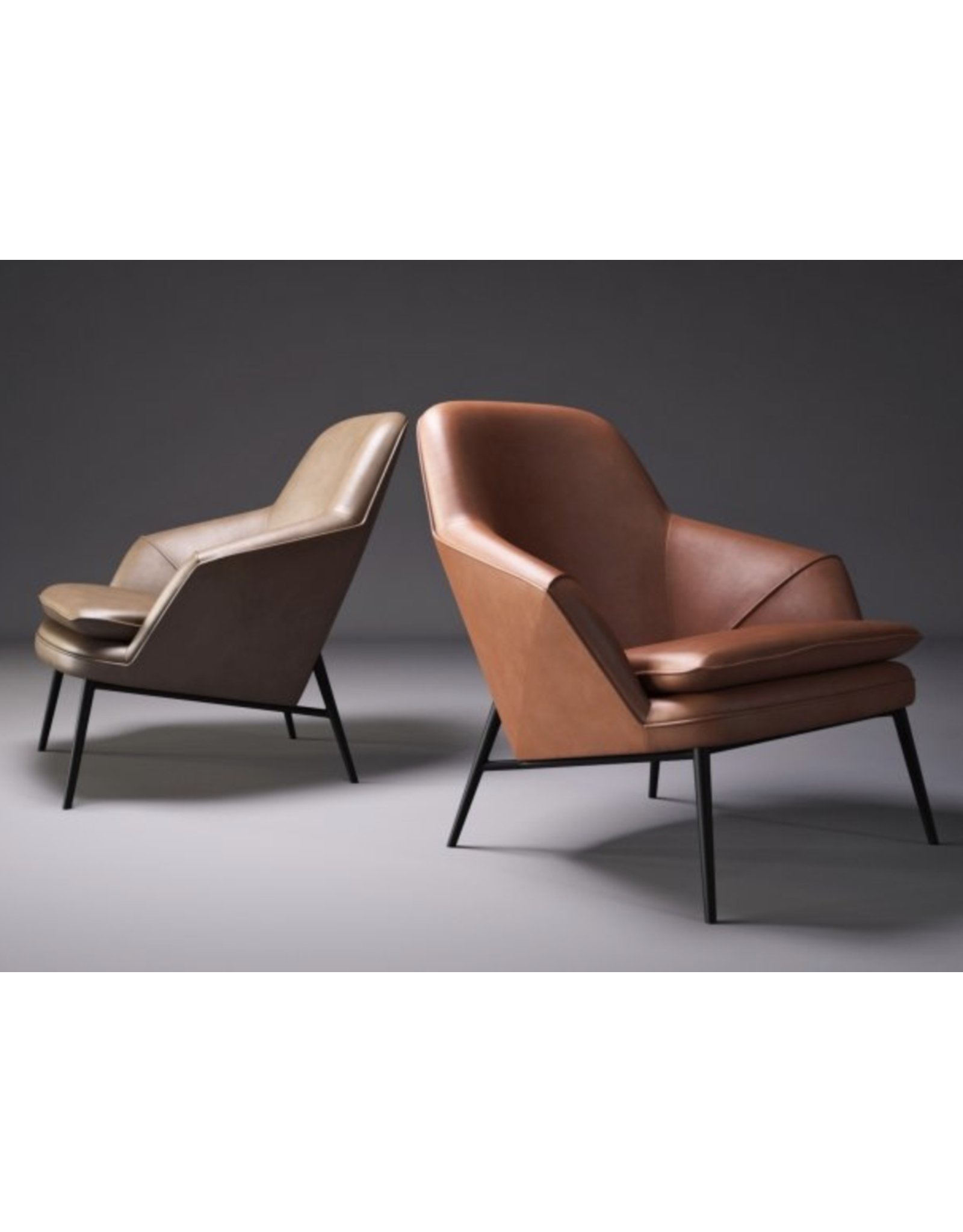 HUG LOUNGE CHAIR IN DARK BROWN PATROL LEATHER