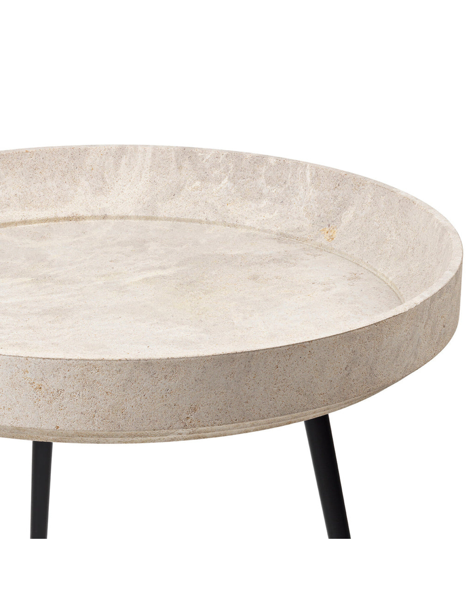 BOWL TABLE IN WOOD WASTE GREY