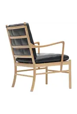 OW149 COLONIAL CHAIR IN BLACK LOKE LEATHER