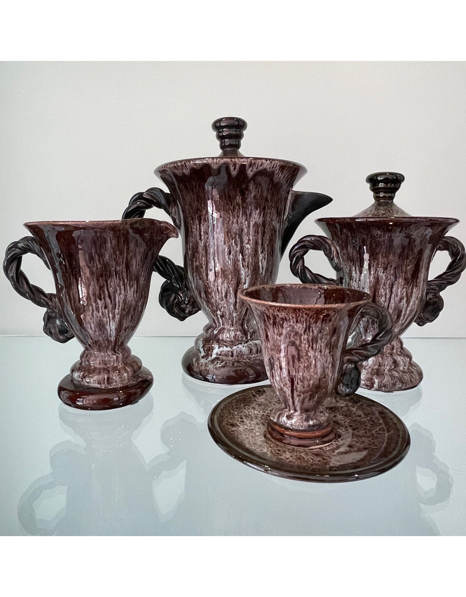RARE COCOA SERVICE 稀有可可陶器餐具 8人份)
