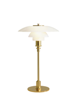 PH 3/2 TABLE LAMP, MOUTH-BLOWN WHITE OPAL GLASS SHADES