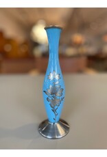 PORCELAIN VASE 綠松石釉陶瓷鍍銀花瓶