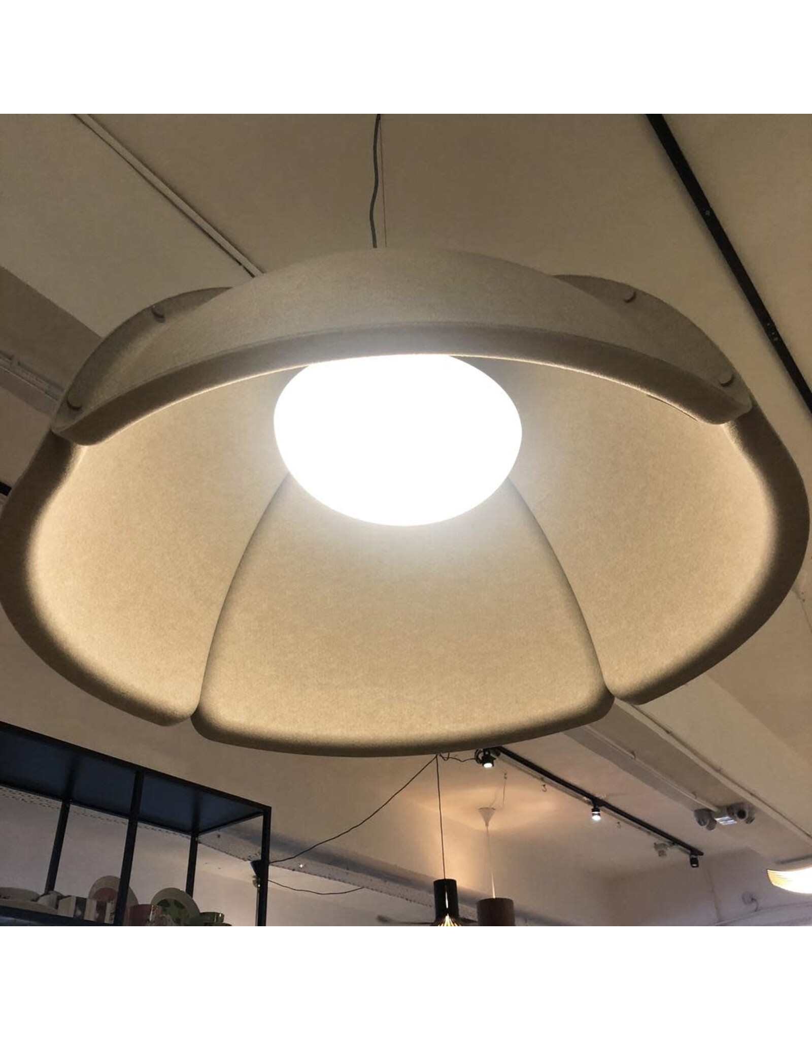 HOOD LED PENDANT LAMP IN SAND COLOUR