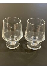 PAIR OF 1950's STACKABLE STUB TAPERED LIQUER STEM GLASSES