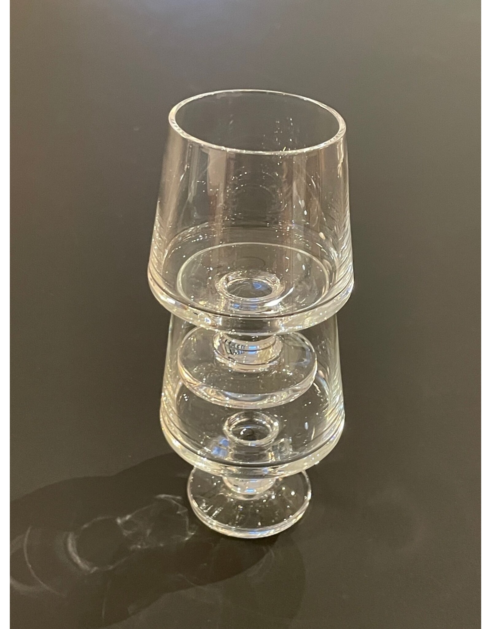 PAIR OF 1950's STACKABLE STUB TAPERED LIQUER STEM GLASSES