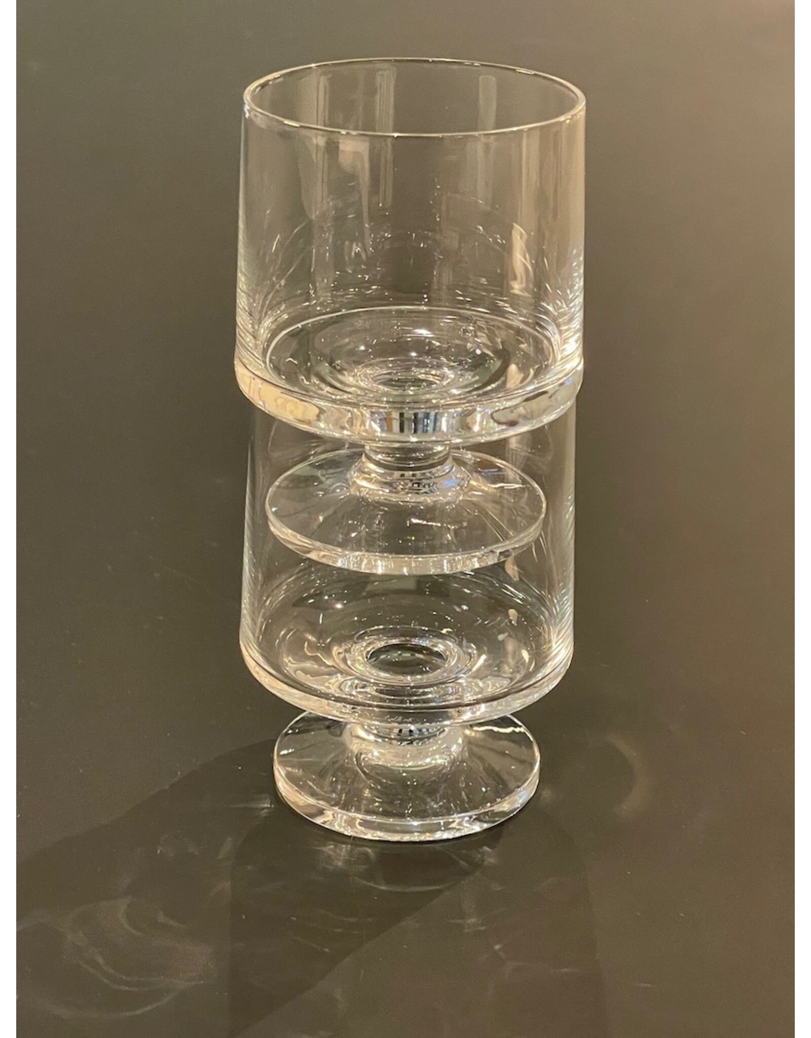 PAIR OF 1950's STACKABLE STUB WHISKY STEM GLASSES